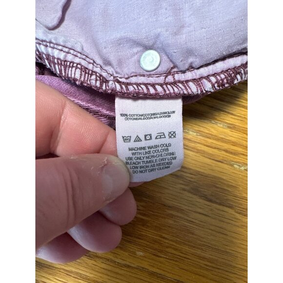 Free People Womens Frayed Hem Denim Shorts W28 Purple Casual Summer Style - Picture 8 of 14